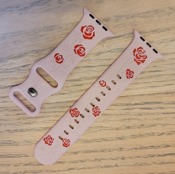 Rose Pattern Smartwatch Band - Picture 4 of 10